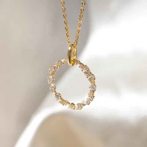 eeuwige liefde Aagaard ketting met hanger in verguld sterlingzilver