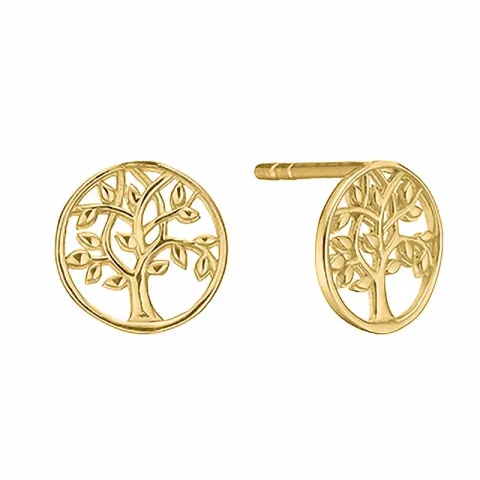 Aagaard boom van het leven oorbellen in 8 karaat goud