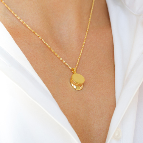 Støvring Design studenten pet ketting in verguld sterlingzilver