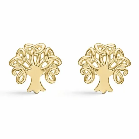 Støvring Design boom van het leven oorbellen in 8 karaat goud