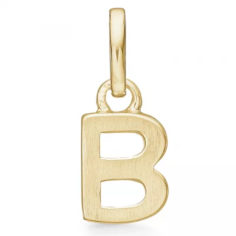 Støvring Design letter b hanger in verguld sterlingzilver