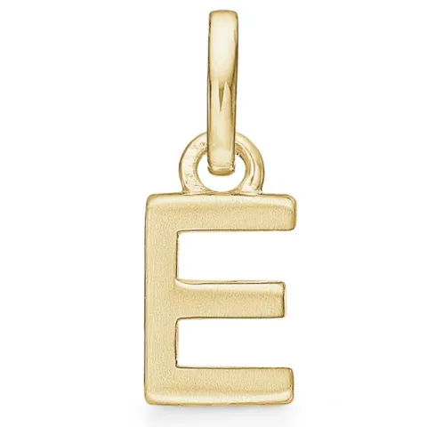 Støvring Design letter e hanger in verguld sterlingzilver