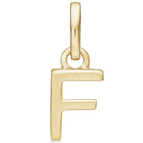 Støvring Design letter f hanger in verguld sterlingzilver