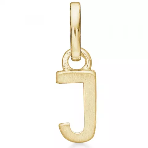 Støvring Design letter j hanger in verguld sterlingzilver