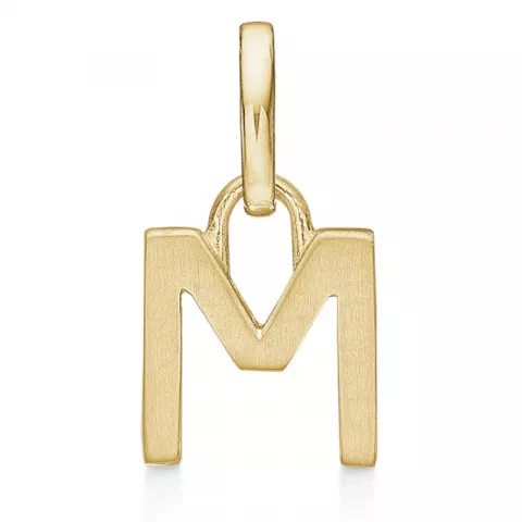 Støvring Design letter m hanger in verguld sterlingzilver