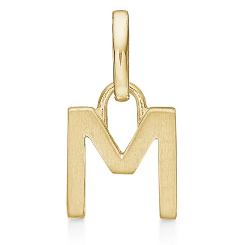 Støvring Design letter m hanger in verguld sterlingzilver