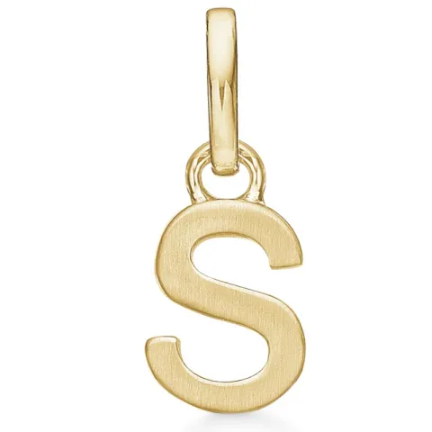 Støvring Design letter s hanger in verguld sterlingzilver