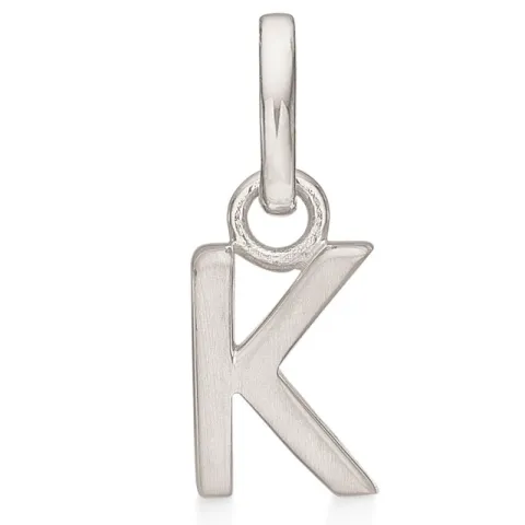 Støvring Design letter k hanger in gerodineerd zilver