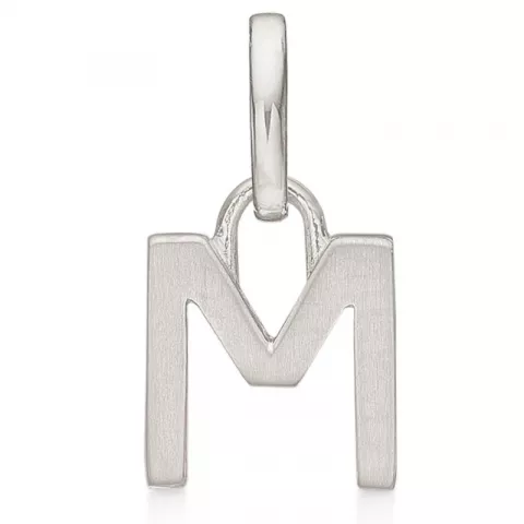 Støvring Design letter m hanger in gerodineerd zilver