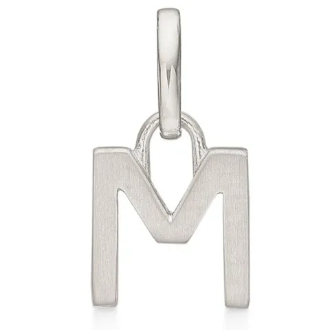 Støvring Design letter m hanger in gerodineerd zilver