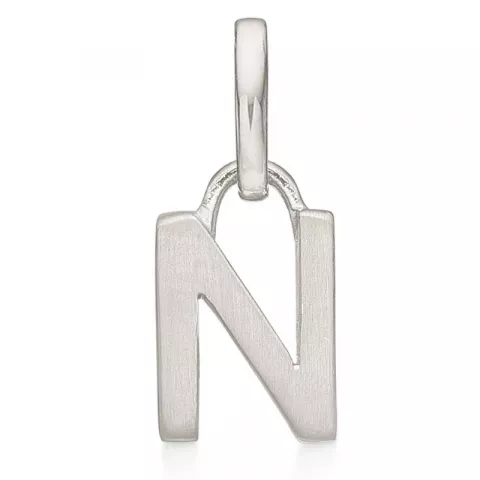 Støvring Design letter n hanger in gerodineerd zilver