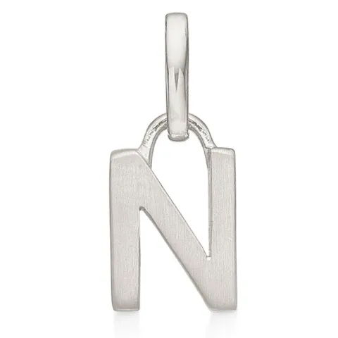 Støvring Design letter n hanger in gerodineerd zilver