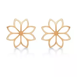 Støvring Design bloem oorbellen in 8 karaat goud