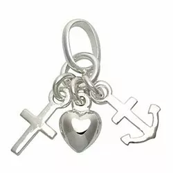 Støvring Design geloof-hoop-liefde hanger in zilver