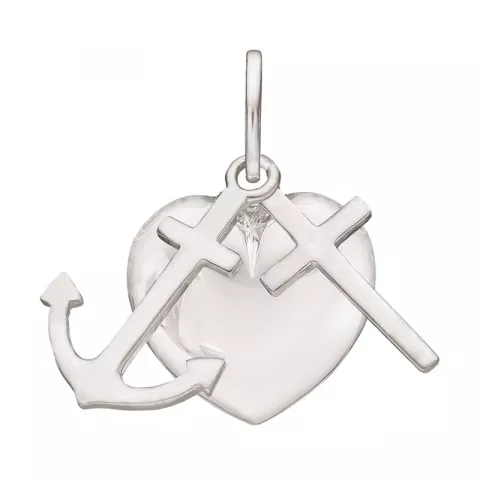 Støvring Design geloof-hoop-liefde hanger in zilver
