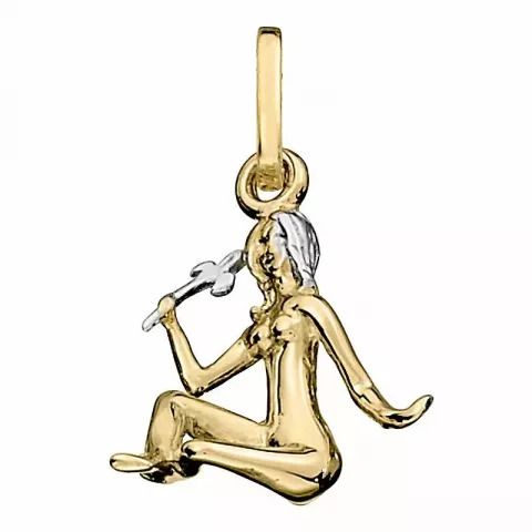 Støvring Design sterrenbeeld maagd hanger in 14 karaat goud