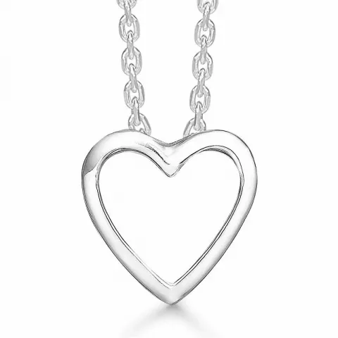 elegant Støvring Design hart ketting met hanger in zilver