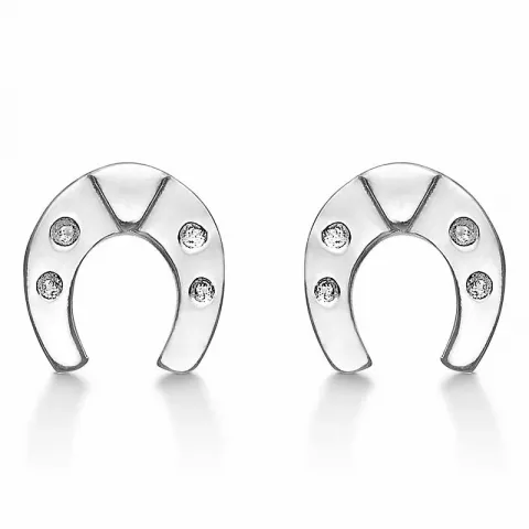 Støvring Design hoefijzer oorbellen in zilver