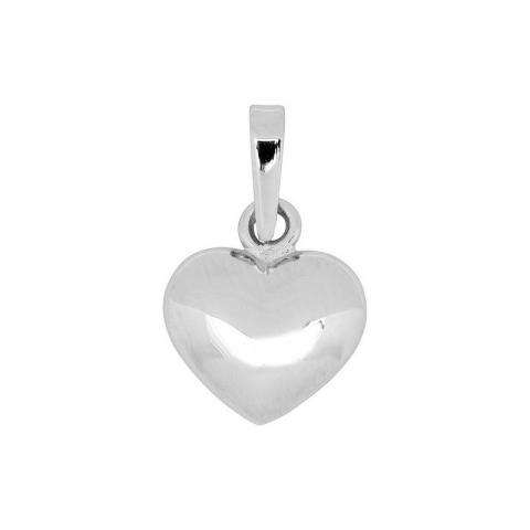 10 x 12 mm Siersbøl hart hanger in gerodineerd zilver
