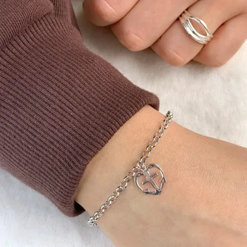 kinderen Siersbøl geloof-hoop-liefde armband in zilver