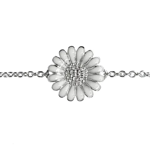 10 mm Siersbøl margriet armband in zilver