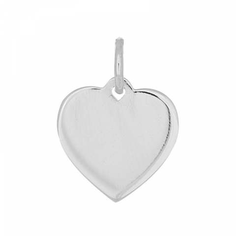 13 mm Siersbøl hart hanger in gerodineerd zilver