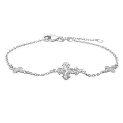 Siersbøl dagmarkruis armband in gerodineerd zilver