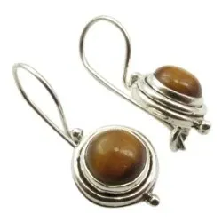 Rond oorbellen in zilver