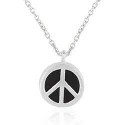 peace ketting in zilver met hanger in zilver