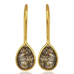 druppel oorbellen in verguld sterlingzilver