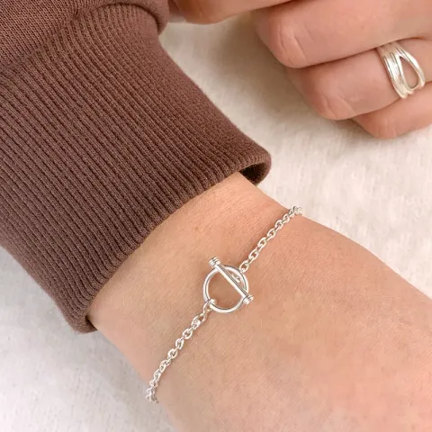 armband in zilver met hanger in zilver