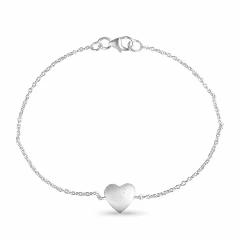 hart armband in zilver met hanger in zilver