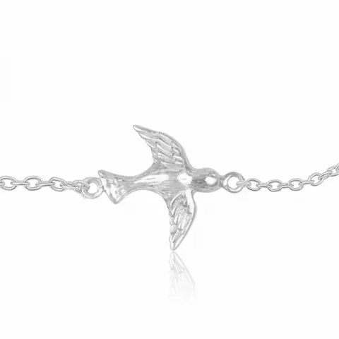 vogel armband in zilver met hanger in zilver