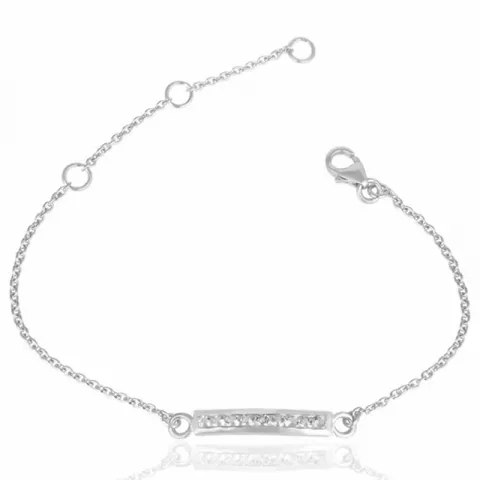 zirkoon armband in zilver met hanger in zilver