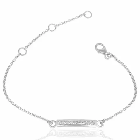 zirkoon armband in zilver met hanger in zilver