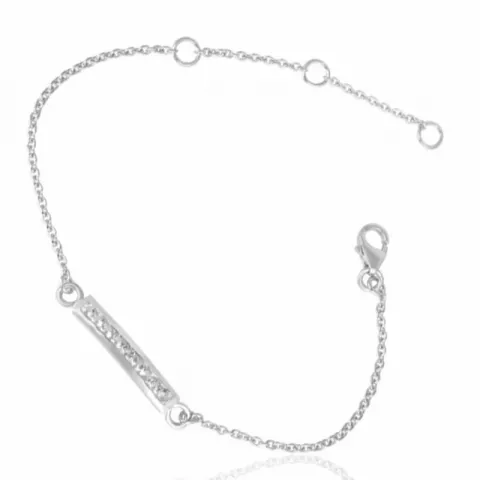 zirkoon armband in zilver met hanger in zilver