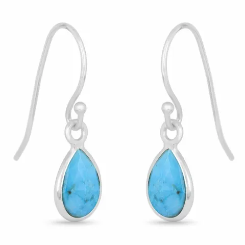 lange druppel oorbellen in zilver - Loom Stones