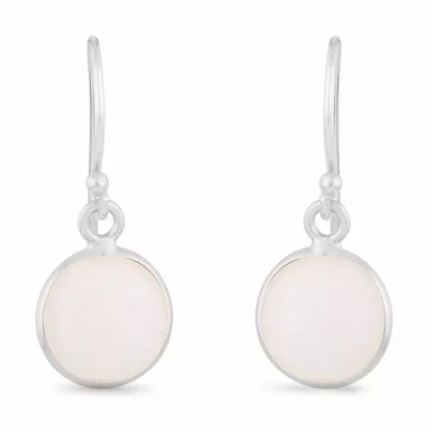 witte opaal oorbellen in zilver
