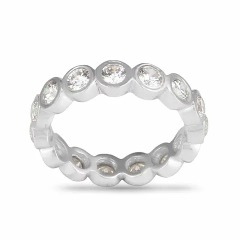 mat zirkoon ring in zilver - Bubbly Sparkle