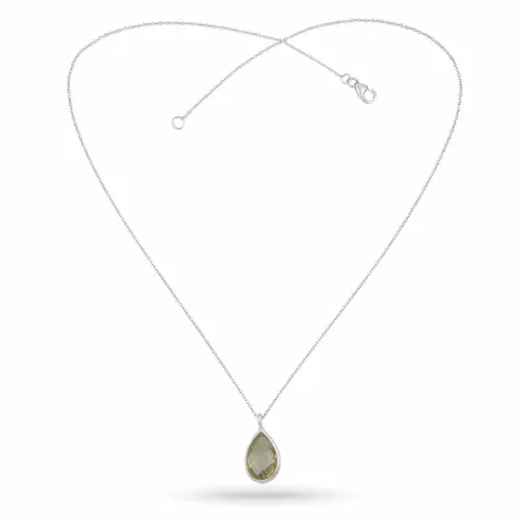 Topaas ketting in zilver met hanger in zilver