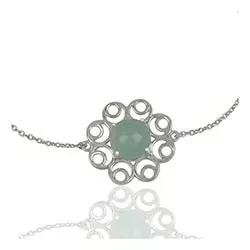 caledoniet armband in zilver met hanger in zilver