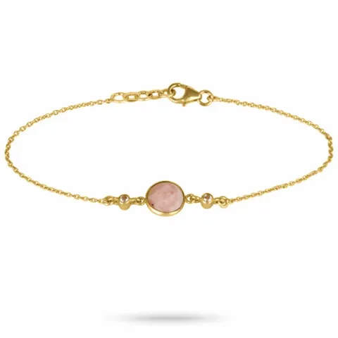 opaal kinder armband in verguld sterlingzilver met hanger in verguld sterlingzilver