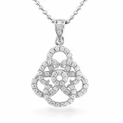 Elegant zirkoon hanger in zilver