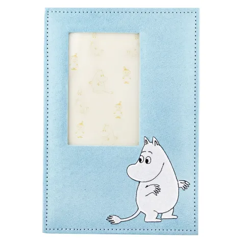 Geboortegeschenken: 19 x 28 cm Muumi fotolijstje in alcantara model: 270-76805