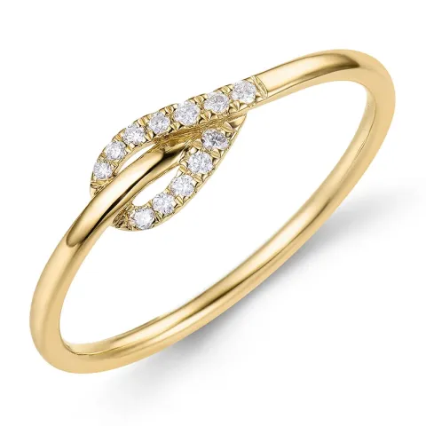 diamant ring in 9 karaat goud 0,06 ct