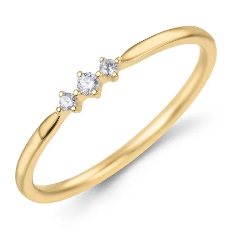 diamant ring in 9 karaat goud 0,05 ct