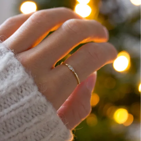 diamant ring in 9 karaat goud 0,07 ct - Simple Diamonds