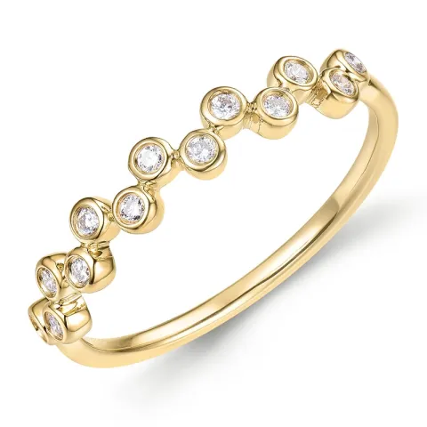 diamant ring in 9 karaat goud 0,14 ct