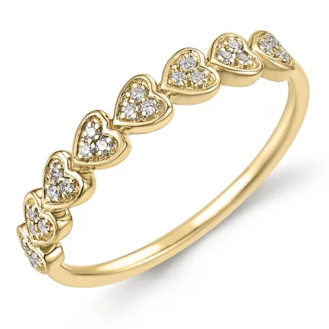 diamant ring in 9 karaat goud 0,10 ct