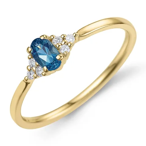 London Topaz ring in 9 karaat goud 0,25 ct 0,06 ct